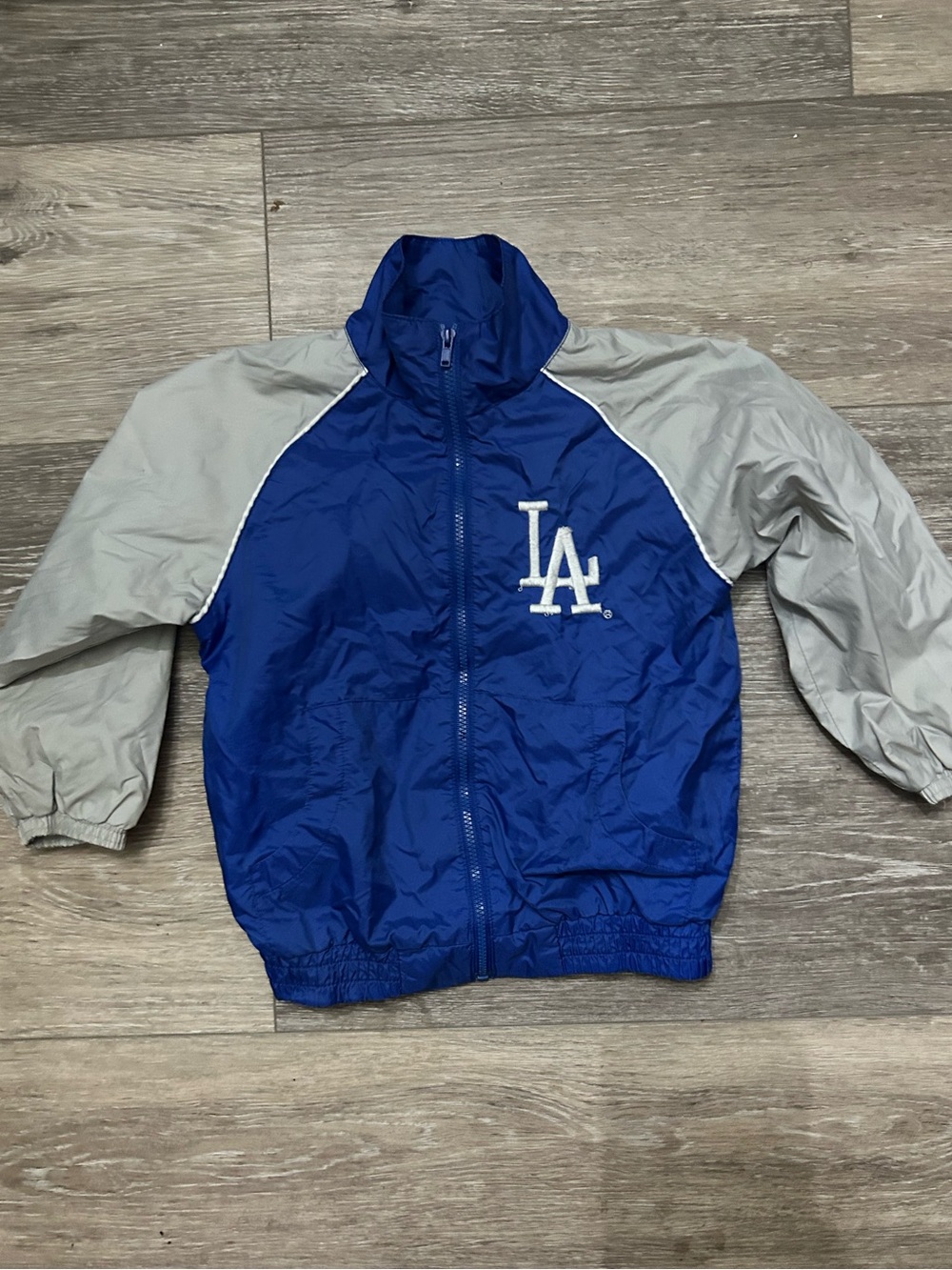 MLB LA Dodgers Kids Rain Jacket - Blue & Gray